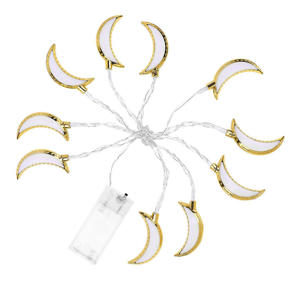 1.5M 10LED Moon String Light Ramadan Eid String Light Festival Decoration Light for Wedding Party