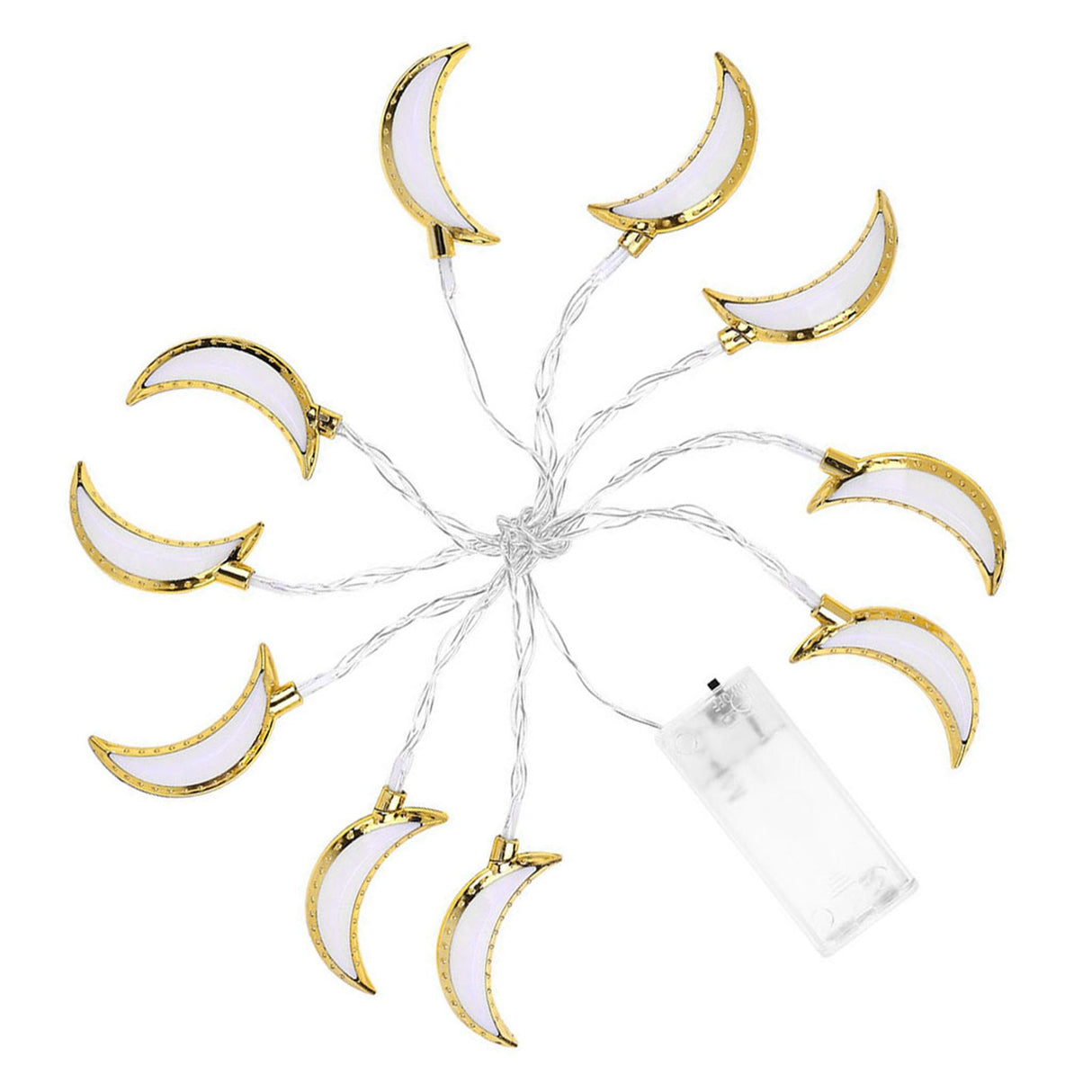 1.5M 10LED Moon String Light Ramadan Eid String Light Festival Decoration Light for Wedding Party