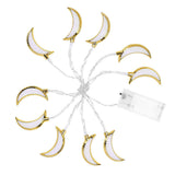 1.5M 10LED Moon String Light Ramadan Eid String Light Festival Decoration Light for Wedding Party