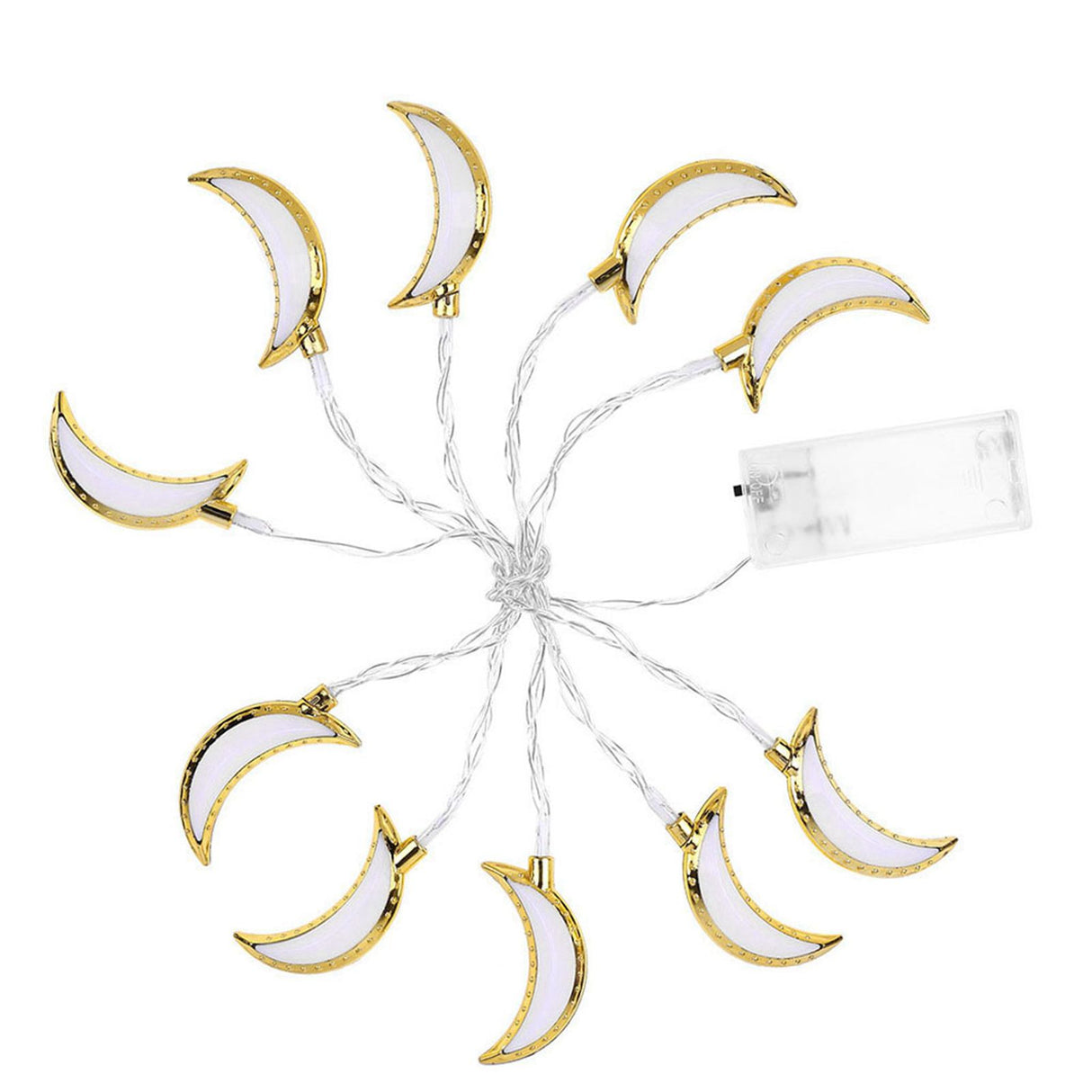 1.5M 10LED Moon String Light Ramadan Eid String Light Festival Decoration Light for Wedding Party