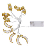 1.5M 10LED Ramadan Light Moon Shaped Festival String Light Decorative Lamp for Party Bedroom Birthday