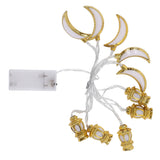 1.5M 10LED Ramadan Light Moon Shaped Festival String Light Decorative Lamp for Party Bedroom Birthday - Front View
