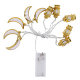 1.5M 10LED Ramadan Light Moon Shaped Festival String Light Decorative Lamp for Party Bedroom Birthday