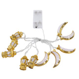 1.5M 10LED Ramadan Light Moon Shaped Festival String Light Decorative Lamp for Party Bedroom Birthday - Top-Down View