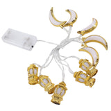 1.5M 10LED Ramadan Light Moon Shaped Festival String Light Decorative Lamp for Party Bedroom Birthday
