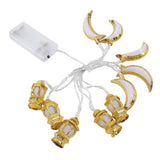 1.5M 10LED Ramadan Light Moon Shaped Festival String Light Decorative Lamp for Party Bedroom Birthday
