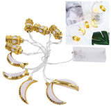 1.5M 10LED Ramadan Light Moon Shaped Festival String Light Decorative Lamp for Party Bedroom Birthday - Extra Image