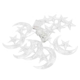 Star Moon String Lights 3.3yd 126LED Decorative String Lights for Ramadan Festival Wedding Party Home Terrace Window Garden - Front View