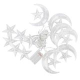 Star Moon String Lights 3.3yd 126LED Decorative String Lights for Ramadan Festival Wedding Party Home Terrace Window Garden