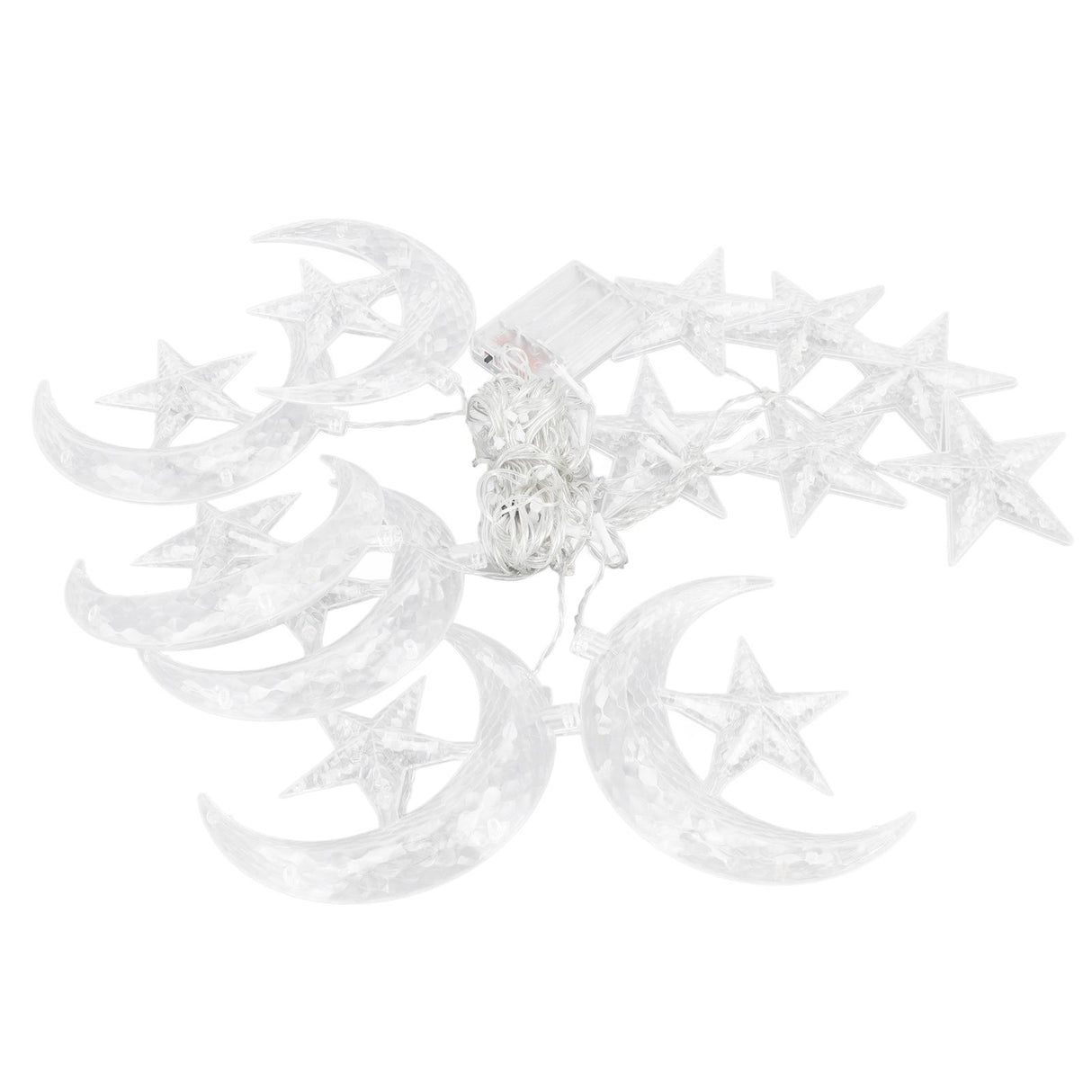 Star Moon String Lights 3.3yd 126LED Decorative String Lights for Ramadan Festival Wedding Party Home Terrace Window Garden