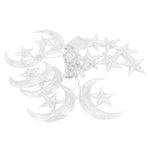 Star Moon String Lights 3.3yd 126LED Decorative String Lights for Ramadan Festival Wedding Party Home Terrace Window Garden
