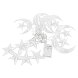 Star Moon String Lights 3.3yd 126LED Decorative String Lights for Ramadan Festival Wedding Party Home Terrace Window Garden