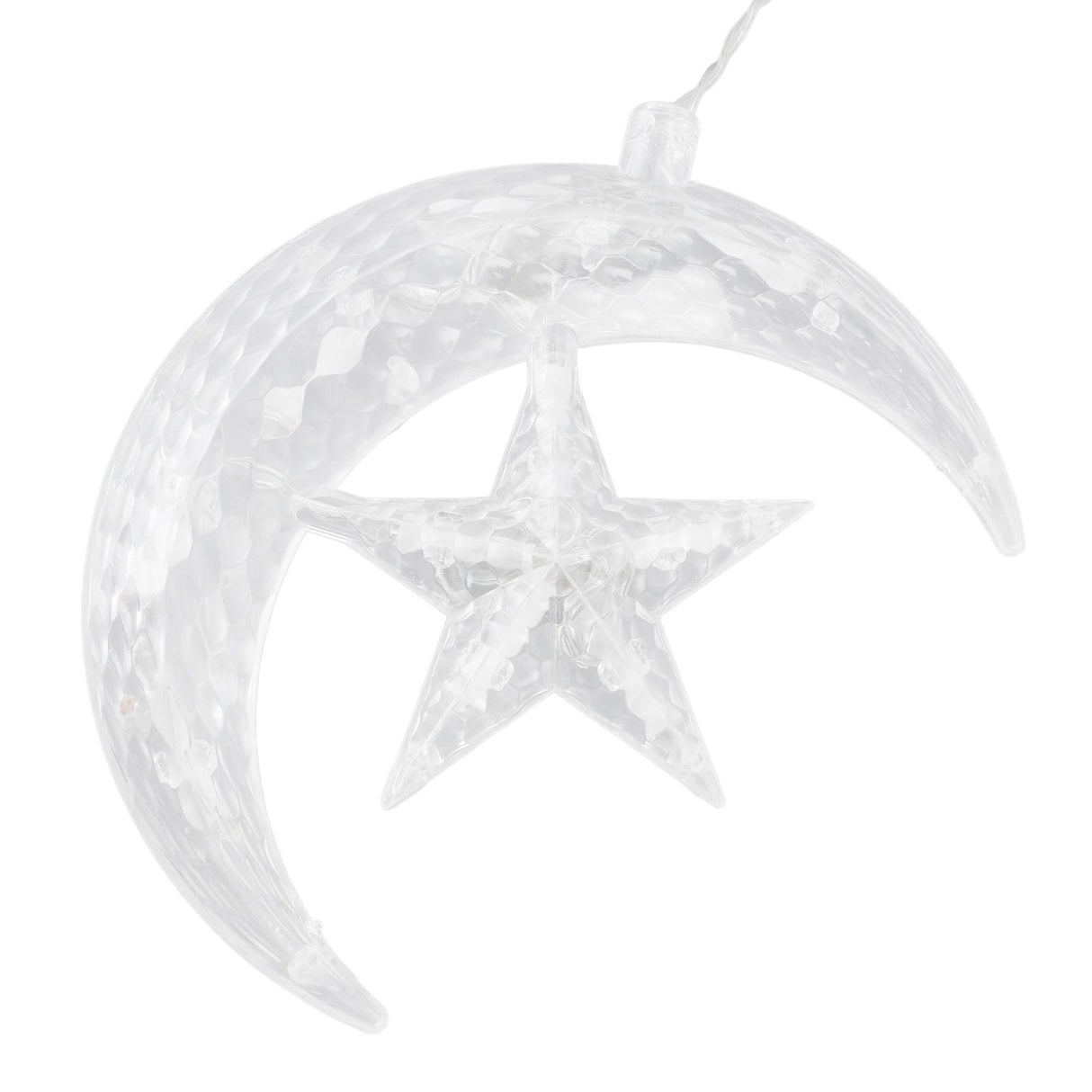 Star Moon String Lights 3.3yd 126LED Decorative String Lights for Ramadan Festival Wedding Party Home Terrace Window Garden