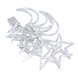 Star Moon Curtain String Lights Romantic Ambience Battery Powered 126 LED Ramadan Curtain Lights for Weddings Birthdays