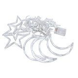 Star Moon Curtain String Lights Romantic Ambience Battery Powered 126 LED Ramadan Curtain Lights for Weddings Birthdays