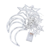 Star Moon Curtain String Lights Romantic Ambience Battery Powered 126 LED Ramadan Curtain Lights for Weddings Birthdays