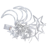 Star Moon Curtain String Lights Romantic Ambience Battery Powered 126 LED Ramadan Curtain Lights for Weddings Birthdays