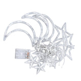 Star Moon Curtain String Lights Romantic Ambience Battery Powered 126 LED Ramadan Curtain Lights for Weddings Birthdays