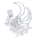 Star Moon Curtain String Lights Romantic Ambience Battery Powered 126 LED Ramadan Curtain Lights for Weddings Birthdays