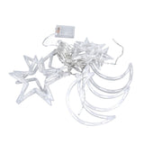 Star Moon Curtain String Lights Romantic Ambience 2 Lighting Modes 126 LED Ramadan Curtain Lights for Weddings Birthdays - 45-Degree Angle