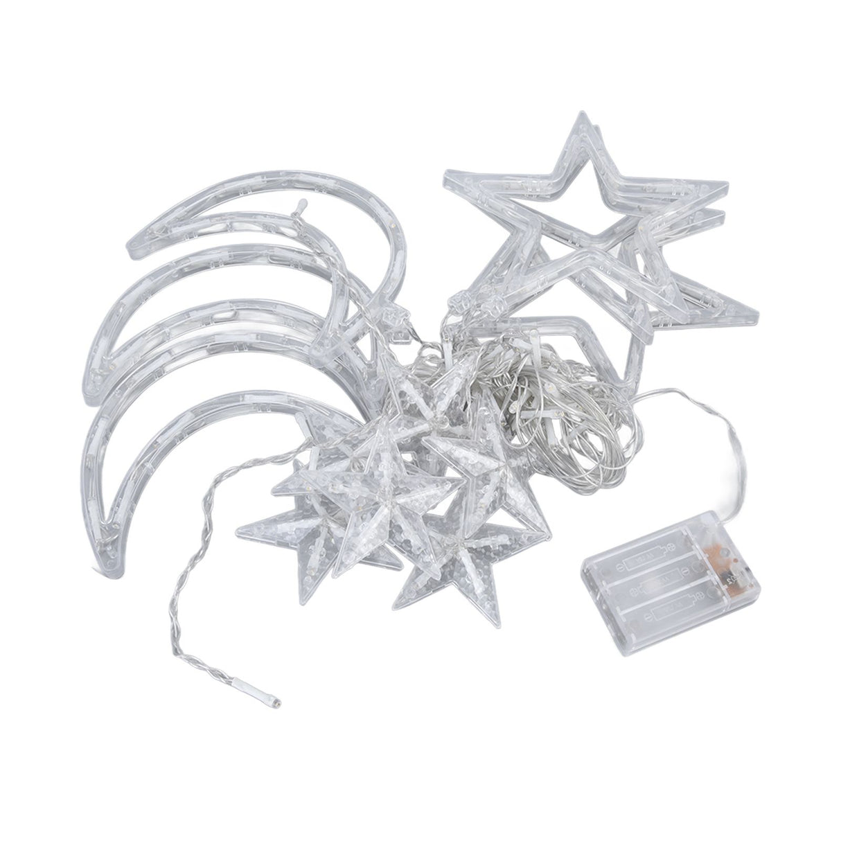 Star Moon Curtain String Lights Romantic Ambience 2 Lighting Modes 126 LED Ramadan Curtain Lights for Weddings Birthdays