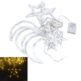 Star Moon Curtain String Lights Romantic Ambience 2 Lighting Modes 126 LED Ramadan Curtain Lights for Weddings Birthdays