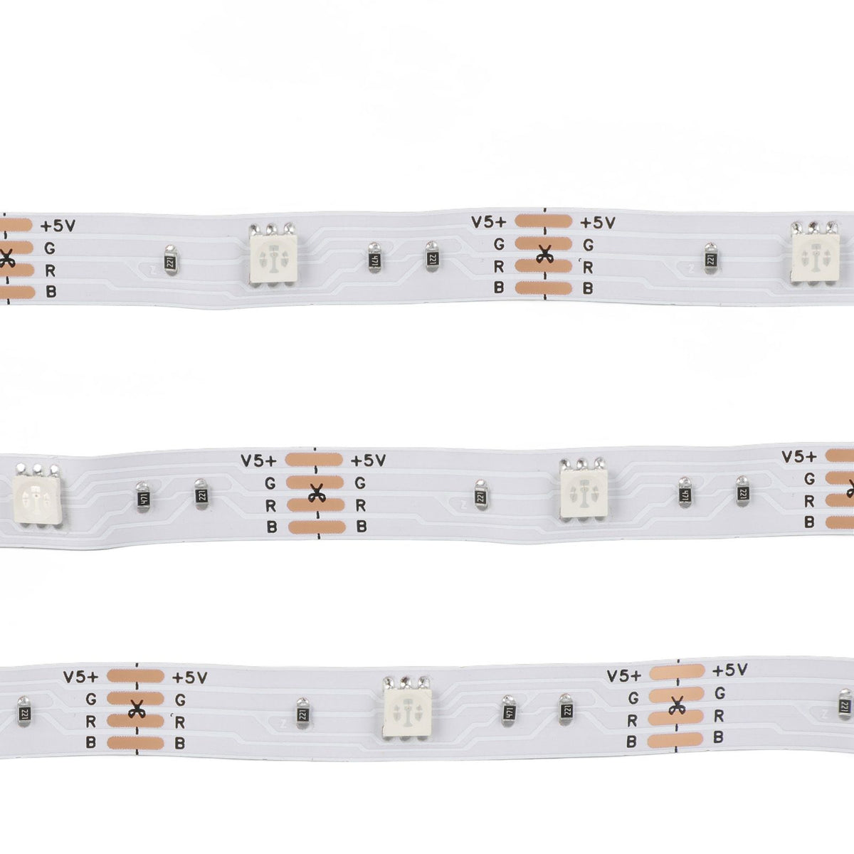 RGB LED Strip Lights Press Button Control 5V LED Lights with 3 Button Functions for Bedroom Kitchen Party Festivals5m / 16.4ft