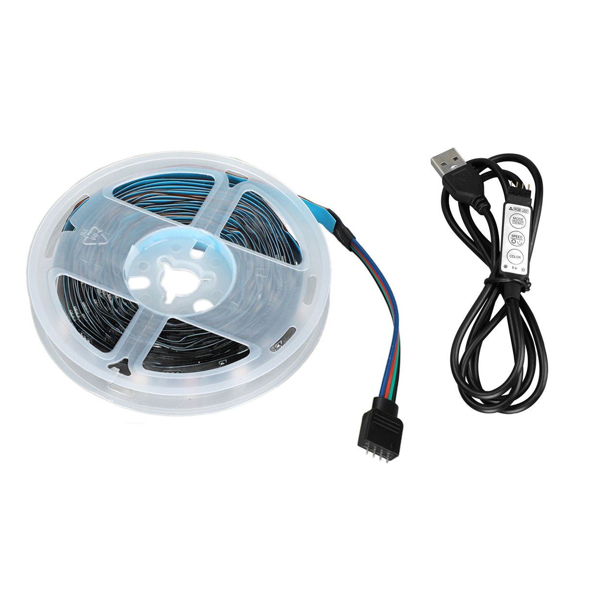 RGB Strip Lights 5V USB LED Strip Lights with 3 Button Functions for Bedroom Club Hotel Hall Corridor4m / 13.1ft