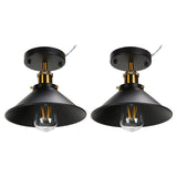 E27 Ceiling Light Industrial Black Wrought Iron Ceiling Lamp for Farm Kitchen Corridor 85‑240V