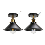E27 Ceiling Light Industrial Black Wrought Iron Ceiling Lamp for Farm Kitchen Corridor 85‑240V