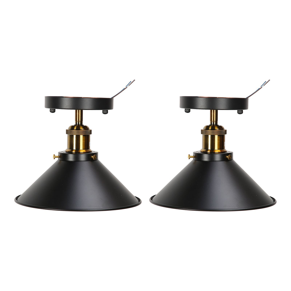 E27 Ceiling Light Industrial Black Wrought Iron Ceiling Lamp for Farm Kitchen Corridor 85‑240V