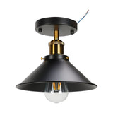 E27 Ceiling Light Industrial Black Wrought Iron Ceiling Lamp for Farm Kitchen Corridor 85‑240V - Extra Image