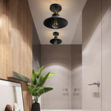 E27 Ceiling Light Industrial Black Wrought Iron Ceiling Lamp for Farm Kitchen Corridor 85‑240V - Extra Image