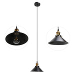 Wrought Iron Ceiling Lamp Simple Retro Industrial Style E27 Black Metal Cage Wrought Iron Hanging Light Fixture 85‑240V