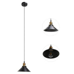 Wrought Iron Ceiling Lamp Simple Retro Industrial Style E27 Black Metal Cage Wrought Iron Hanging Light Fixture 85‑240V