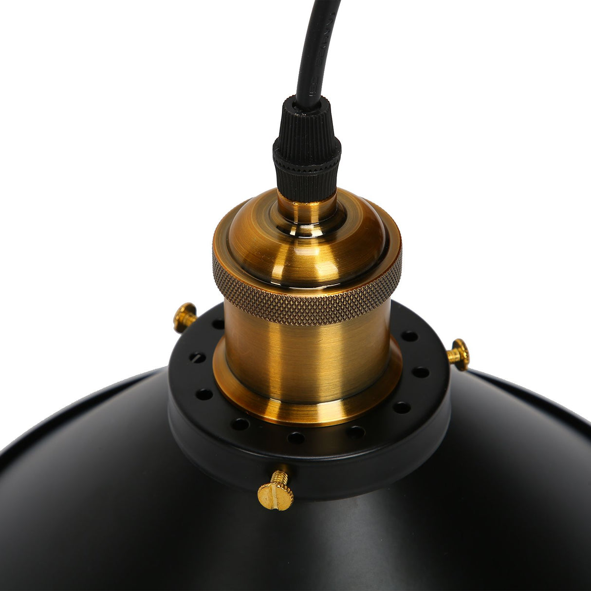 Wrought Iron Ceiling Lamp Simple Retro Industrial Style E27 Black Metal Cage Wrought Iron Hanging Light Fixture 85‑240V