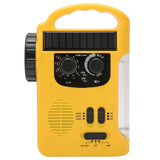 Hand Crank Solar Radio AM FM SW Emergency Radio with LED Flashlight Reading Light MP3 Player for Outdoor CampingYellow
