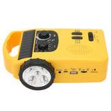 Hand Crank Solar Radio AM FM SW Emergency Radio with LED Flashlight Reading Light MP3 Player for Outdoor CampingYellow