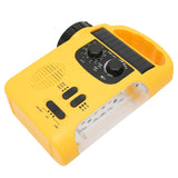 Hand Crank Solar Radio AM FM SW Emergency Radio with LED Flashlight Reading Light MP3 Player for Outdoor CampingYellow - Rear View