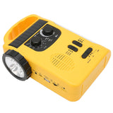Hand Crank Solar Radio AM FM SW Emergency Radio with LED Flashlight Reading Light MP3 Player for Outdoor CampingYellow - Close-Up Angle