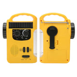 Hand Crank Solar Radio AM FM SW Emergency Radio with LED Flashlight Reading Light MP3 Player for Outdoor CampingYellow