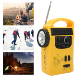 Hand Crank Solar Radio AM FM SW Emergency Radio with LED Flashlight Reading Light MP3 Player for Outdoor CampingYellow - Extra Image