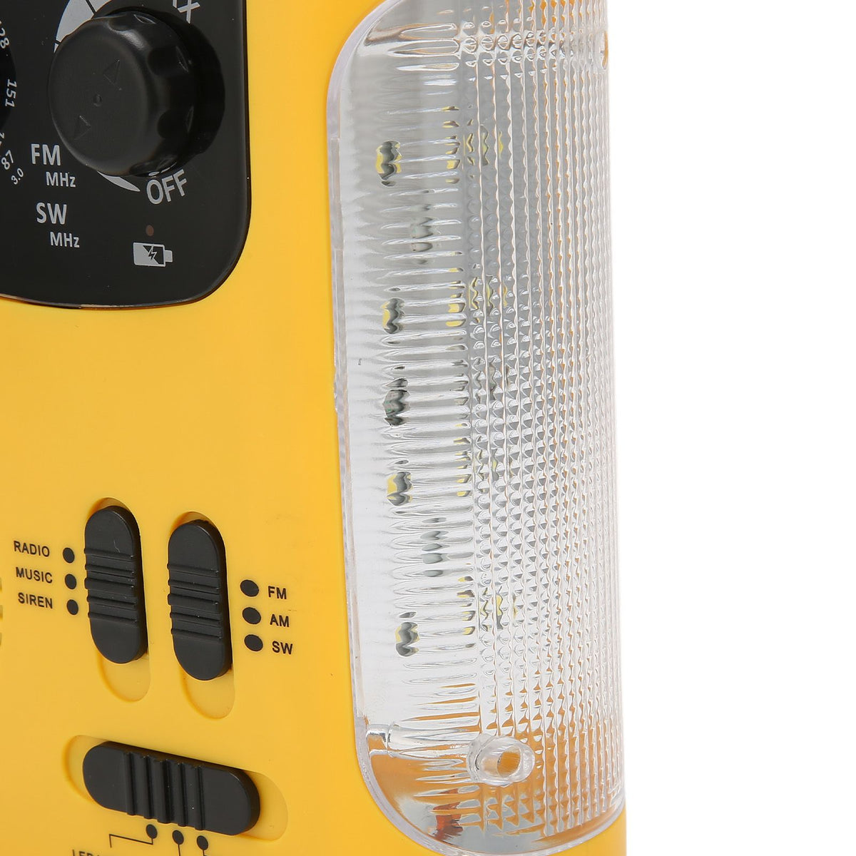 Hand Crank Solar Radio AM FM SW Emergency Radio with LED Flashlight Reading Light MP3 Player for Outdoor CampingYellow