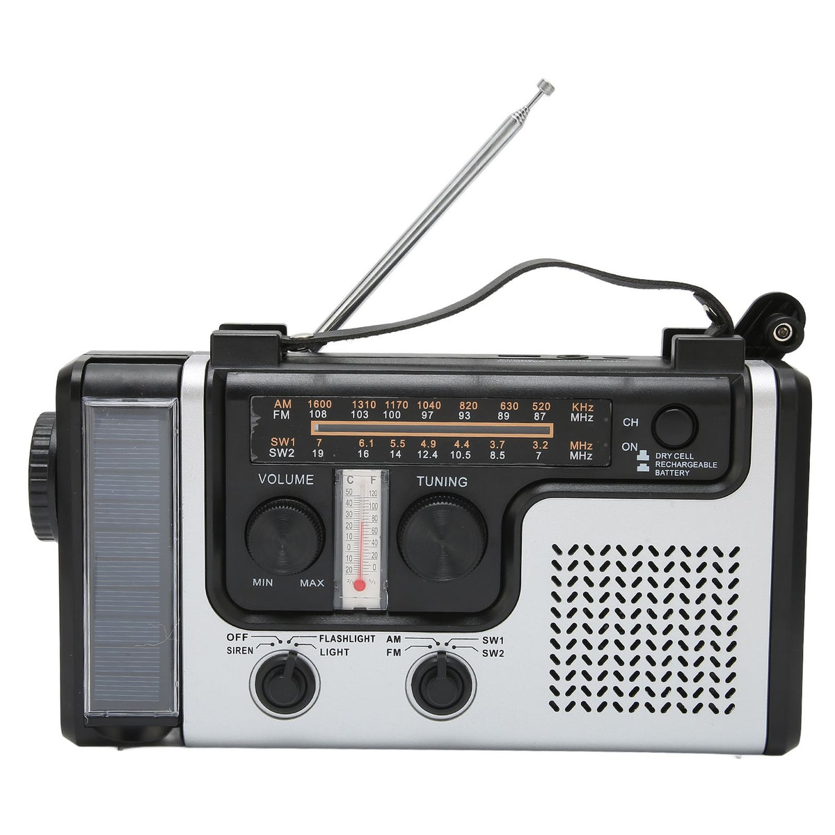 LED Hand Crank Radio AM FM SW Solar Dynamo Outdoor Emergency Radio with Portable Flashlight
