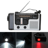 LED Hand Crank Radio AM FM SW Solar Dynamo Outdoor Emergency Radio with Portable Flashlight