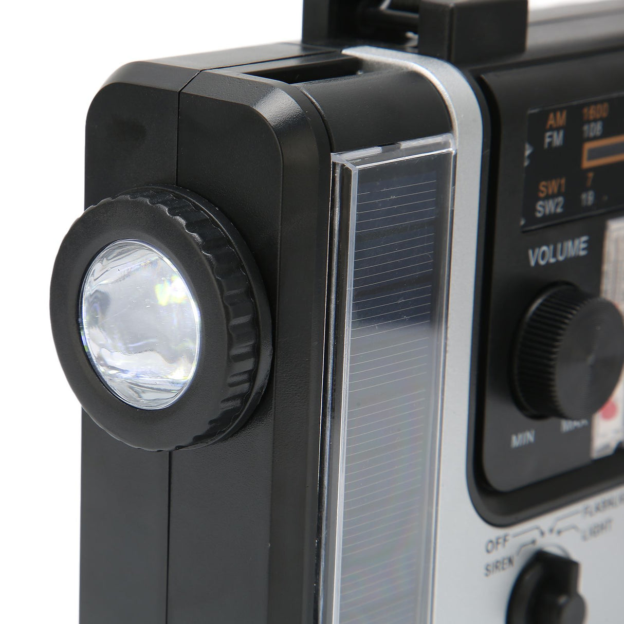 LED Hand Crank Radio AM FM SW Solar Dynamo Outdoor Emergency Radio with Portable Flashlight