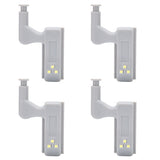 10 Sets Hinge LED Light High Brightness ABS Cabinet Hinge Light with 3 LED Lamp Beads Hinge Lights for Wardrobe CabinetWhite Light