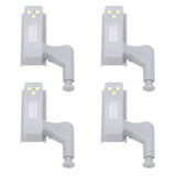 10 Sets Hinge LED Light High Brightness ABS Cabinet Hinge Light with 3 LED Lamp Beads Hinge Lights for Wardrobe CabinetWhite Light - Side View