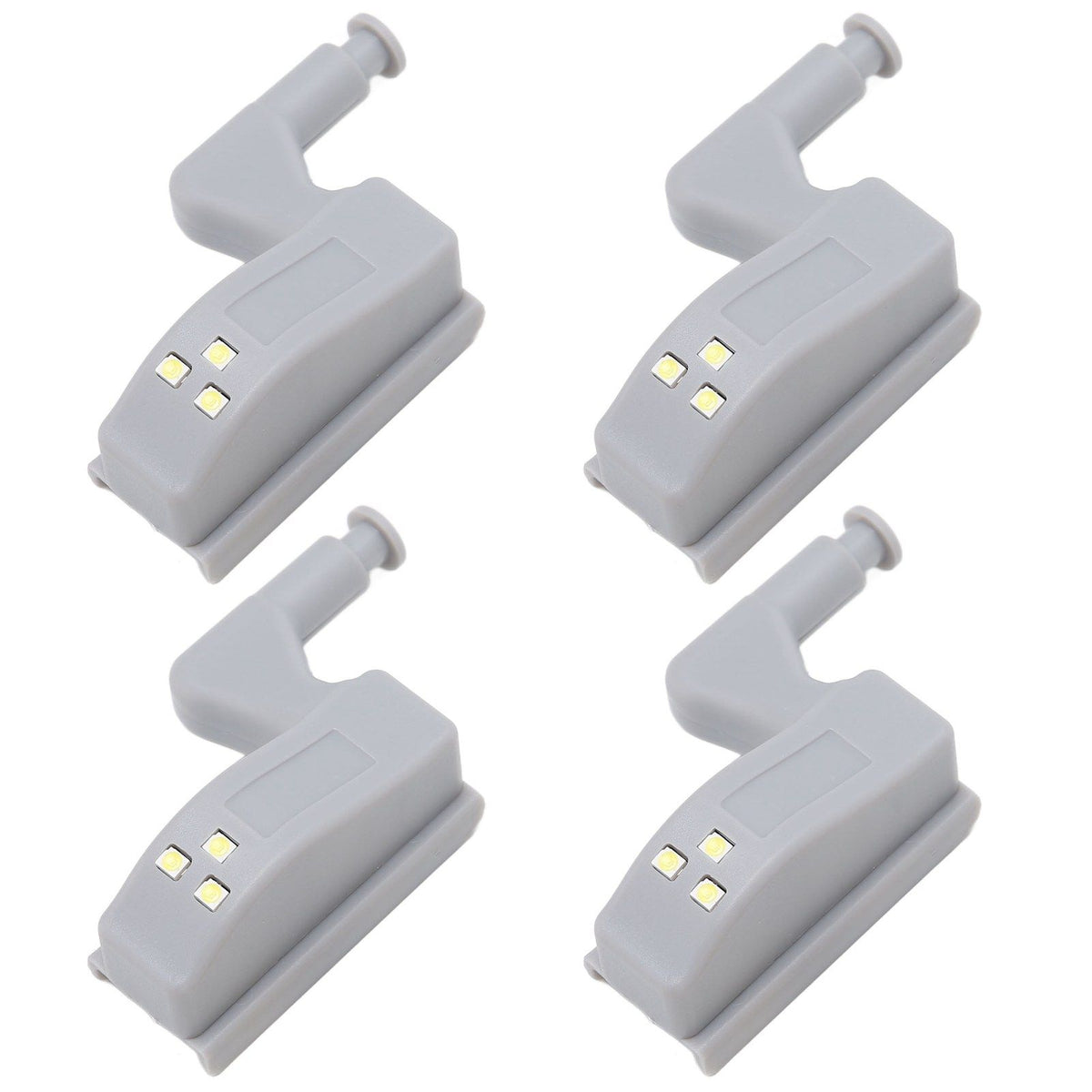 10 Sets Hinge LED Light High Brightness ABS Cabinet Hinge Light with 3 LED Lamp Beads Hinge Lights for Wardrobe CabinetWhite Light