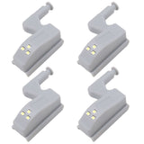 10 Sets Hinge LED Light High Brightness ABS Cabinet Hinge Light with 3 LED Lamp Beads Hinge Lights for Wardrobe CabinetWhite Light